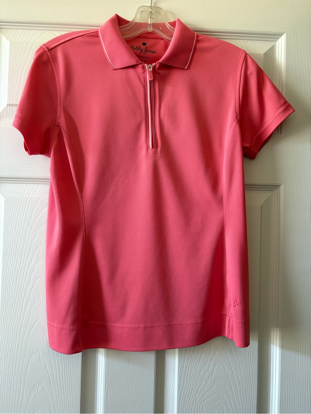 Bobby Jones Bright Pink Zip-Front Polo